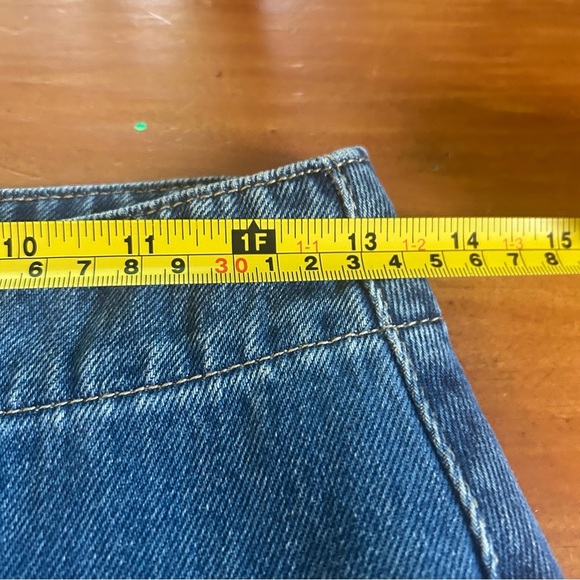 NWT Twelve on Twelth Dark Wash Denim Maxi Skirt S Frayed Hem Asymmetrical - Picture 8 of 12